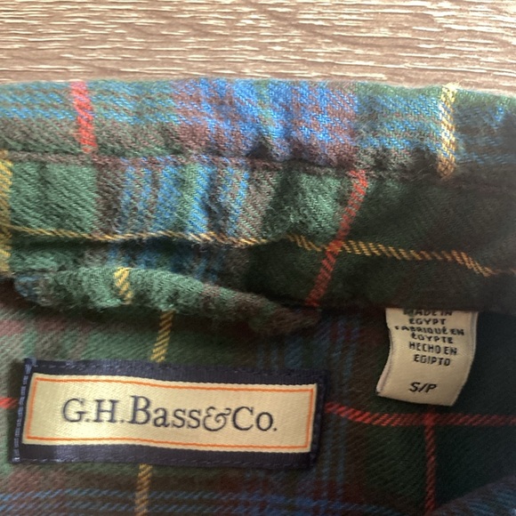 Vintage GH Bass & Co Green Plaid Button Down Long Sleeved Flannel Small EUC - Picture 3 of 7